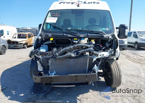 2024 Ram Promaster 2500 Tradesman High Roof 159 Wb W/Pass Seat from USA, damaged, VIN 3C6LRVDG8RE136749